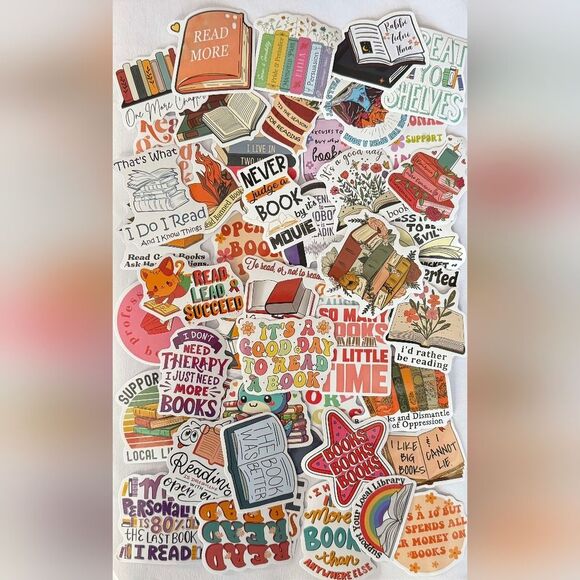 Book Lovers Bundle zodic bookmarks book review sheets stickers - Picture 4 of 8